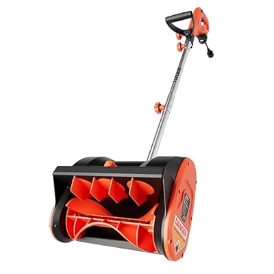 VOLTASK 12-Inch Corded Snow Blower, 10 Amp Electric Snow Blower with Directional Plate