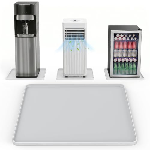 Image of NAMTSO Mini Fridge Silicone Mat, 20x20 Floor Protector Drip Tray, LightGrey