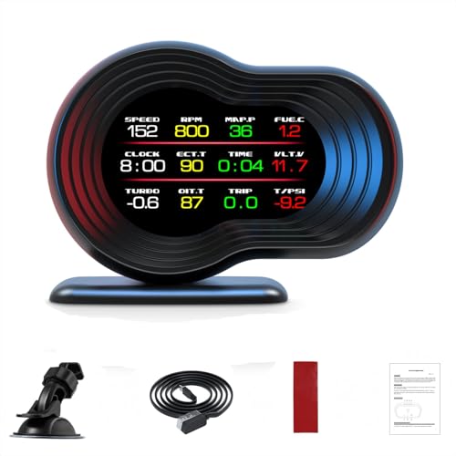 OBD2 HUD Gauge Display for Cars