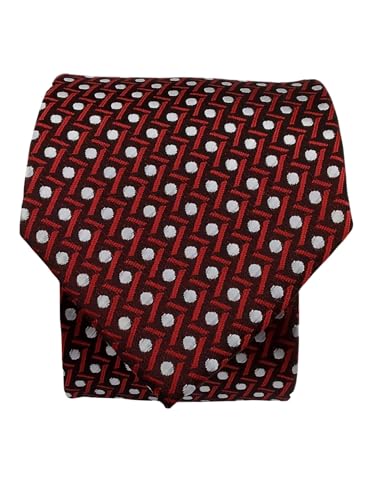 Image of BLACKSMITH Red Jacquard Tie for Men - Red Formal Tie for Men