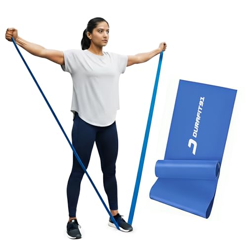 Image of Durafit91 Resistance Bands Set of 1(Extra Heavy Blue), Exercise Thera Band for Men & Women, Natural Latex Stretch Band for Yoga, Pilates, Strength Training,Home Workout,Gym Fitness,Physical Therapy