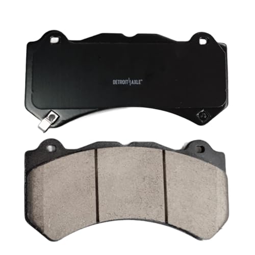 Image of Detroit Axle - Front Brake Pads for Jeep Grand Cherokee Dodge Charger | Challenger Chevy Camaro Cadillac CTS ATS Rivian R1S R1T, Ceramic Brake Pads with Hardware Replacement