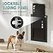 Dog Door for Door All Aluminum 3 Flaps Black, Large Dog Doggy Doggie Door, Heavy Duty Pet Door for Dogs Cats, with Insulation Flap, Telescoping Tunnel, Sliding Closing Panel, for Pets Up to 110lb