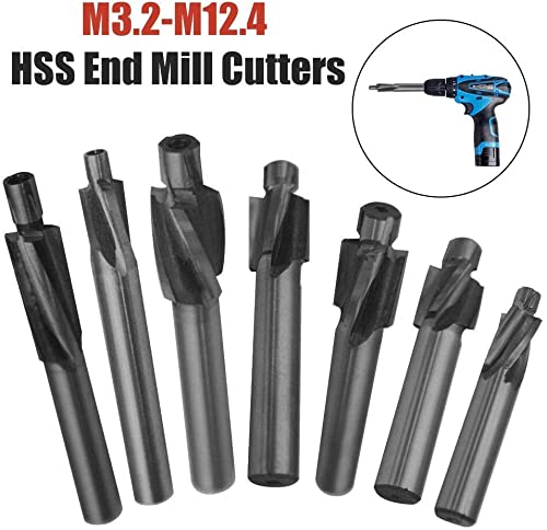 Image of Pilot Slotting Counterbore End Mill Cutter, M10.3 Mould Solid Slot Drill Bit Countersink End Mill Drill Bit, 1 Pcs