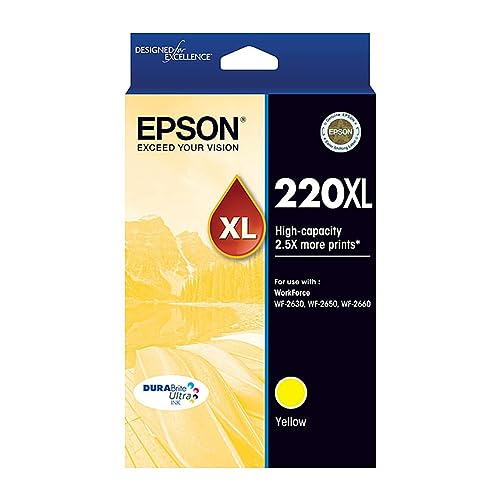 Cartouche Encre Epson 220XL Jaune C13T294492 Haute Capacité pour des Documents Éclatants