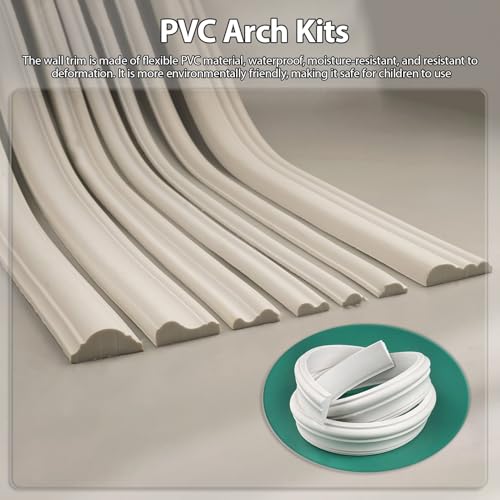 Moldura de PVC flexible que se puede pintar para decorar arcos ligeros 5