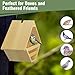 Nalwort Dove Nesting Box, Solid Wood Mourning Dove Nesting Box, Triangular Opening Birdhouses for Outdoors, Pigeon House with Hanging Rope, 11.2