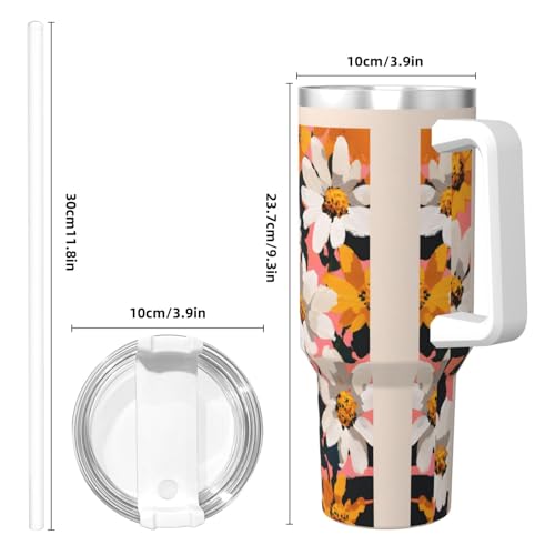 Vaso térmico de acero inoxidable con asa y sorbete 40oz miniatura 5