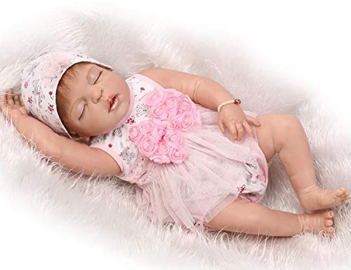 Lifelike Reborn Baby Girl Dolls Silicone Full Body Look Real Realistic Cute Doll Newborn Baby Girl Dolls Anatomically Correct