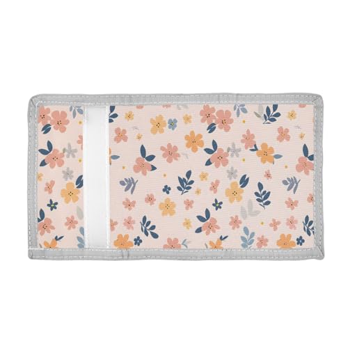 ALAZA Kids Wallets for Boys Girls Toddler Trifold Wallet Children Small Pink Small Flowers with Zipper Coin Pocket2