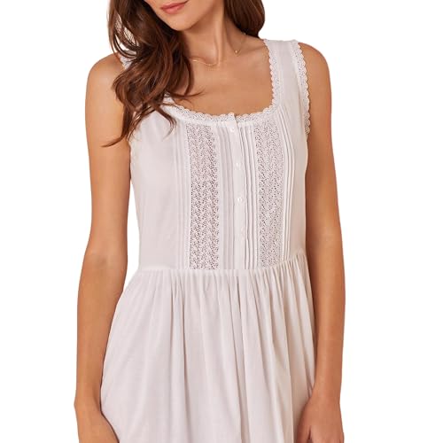 Eileen West Queen Anne's Lace Womens Sleepwear & Loungewear - Victorian Dreams Collection - 100% Cotton Lightweight Nightgown2