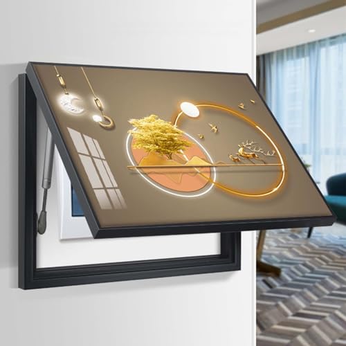 Boîte de compteur électrique intérieur et cache-tableau mural avec peinture décorative