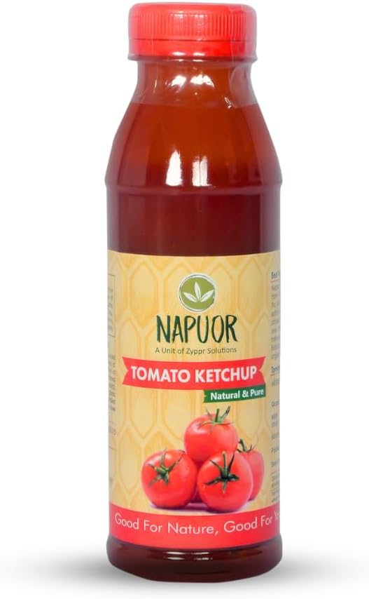 - Organics Tomato Ketchup | Zero Budget Natural Farming Grown Tomatoes Herbs Spices Jaggery | No Preservatives | No Chemicals | Low Sugar | Sauce | Low Calories | No Processed Sugar | No MSG 380gm