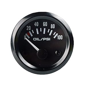 ESUPPORT Universal Car 2″ 52mm Pointer Oil Press Pressure Gauge Meter Celsius White LED Light Indicator Display Electrical