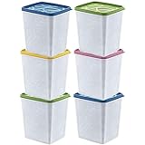 Annastore 6 x hochwertige Tiefkühldosen von -20°C bis + 100°C - Gefrierdosen - Luftdicht - Tiefkühlboxen - Gefrierboxen - Vorratsdosen (6 x 1850 ml)