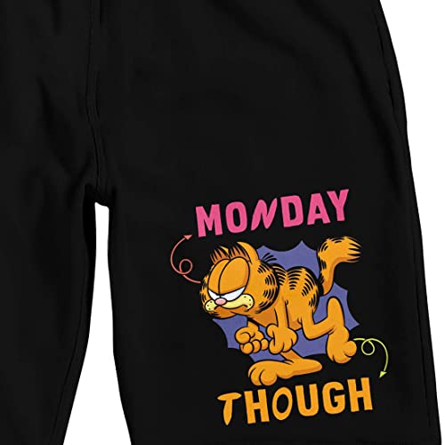 Garfield Monday Though Men's Black Graphic Sleep Shorts2