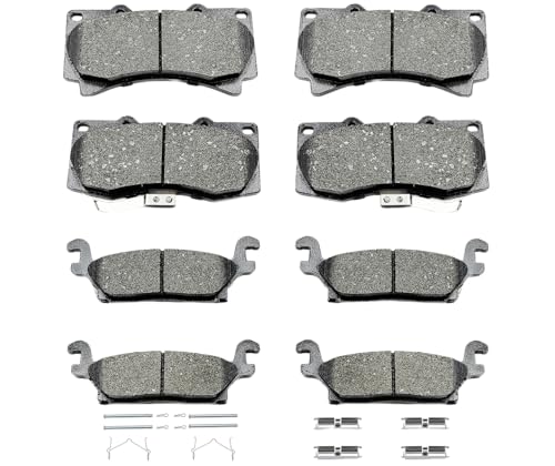 D1119 D1120 8pcs Ceramic Front Rear Brake Pads With Clips Fit For Hummer H3 2006-2010,For H3T 2009 2010