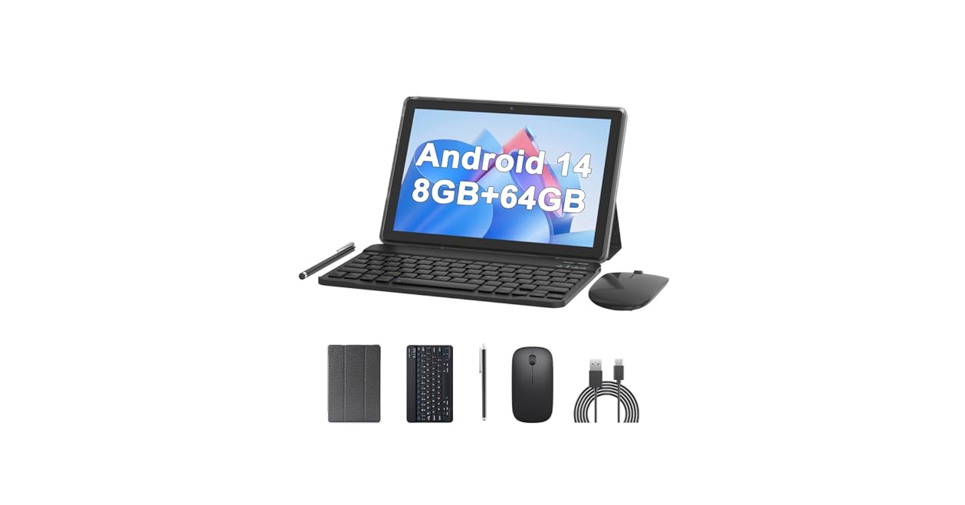 Amazon.com : 10 inch Tablet Android 14 Tablets 2 in 1 With