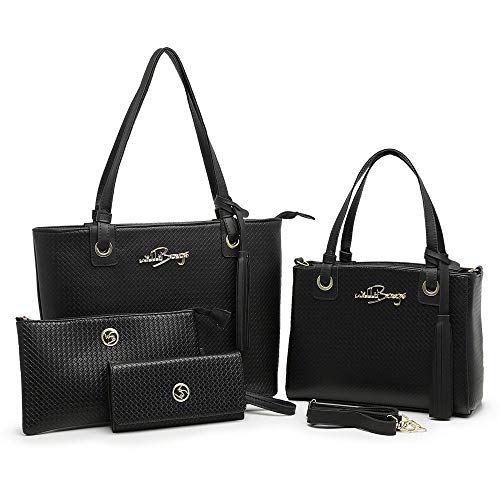 Kit Bolsa Feminina Grande + Baú + Carteira Super Promoção ! (Preto)