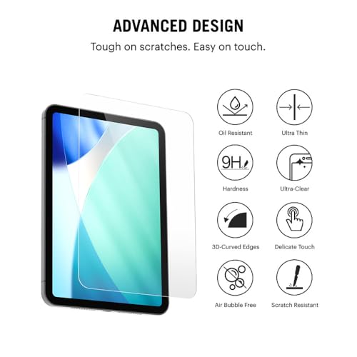 Image of DailyObjects Sheath Screen Protector with Applicator Tray For iPad 11th Gen 2025 | 9H Toughened Glass Screen Protector with HD Quality