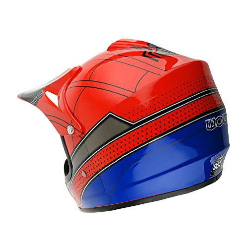 Wow Youth Kids Motocross Bmx Mx Atv Dirt Bike Helmet Spider Red #TOP5
