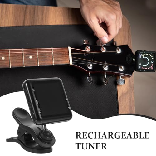 Totority Afinador De Ukulele Recarregável Afinador De Violoncelo Multifuncional Clipe De Guitarra