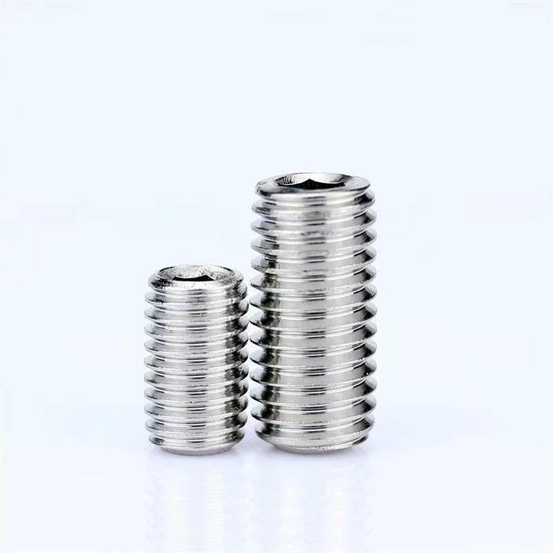 304 Stainless Steel Hex Socket Set Screws Cup Point Grub Screws Assortment Kit 2# 4# 5# 6# 8# Allen Head Drive Fasteners for Machinery Furniture Automotive Repair Hardware (200,UNC 1/4-20 x 5/16)
