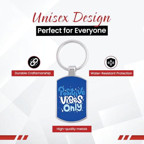 Image of Stylish Metal Keychains with Permanent Glossy Print - Inspirational Quotes & Spiritual Designs - Perfect Key chains for loved ones, Personal Use, Gifts & Return Gifts