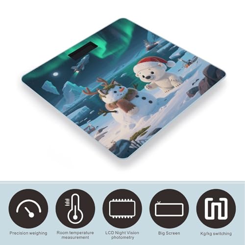 Báscula digital para baño Polar Bear Snowman, capacidad 400 lb miniatura 3