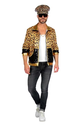 Veste de fête léopard années 90 style survêtement rétro homme
