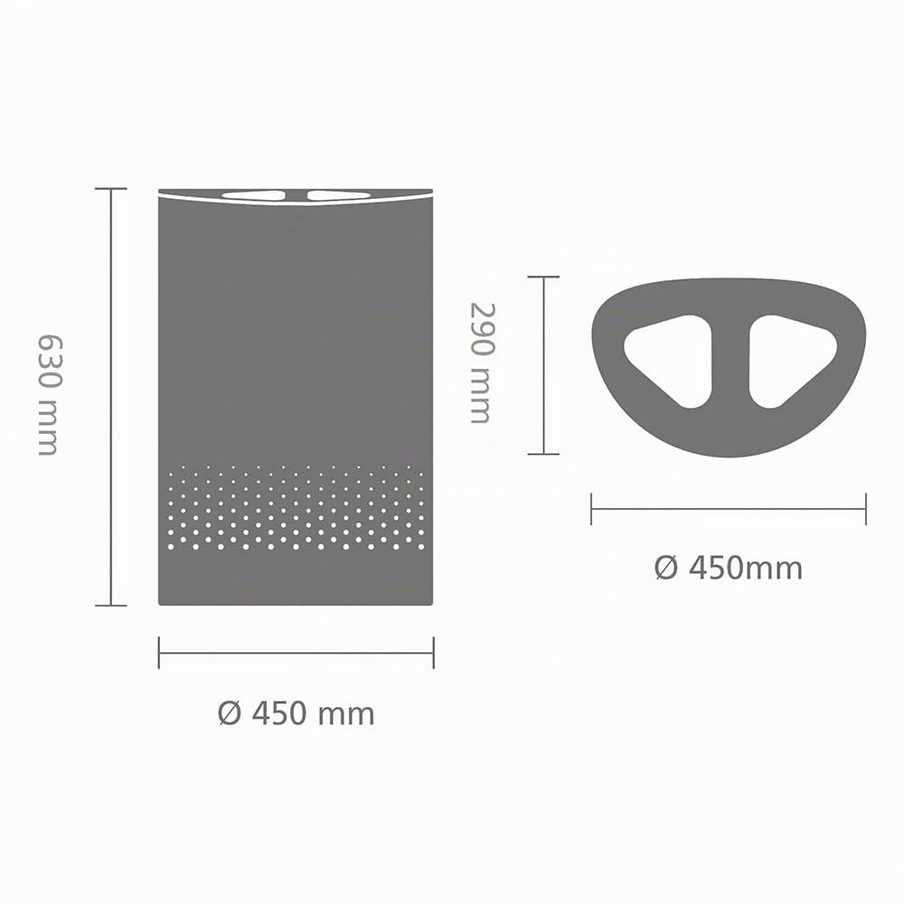 Brabantia - Cubo de ropa selector - Dos compartimentos de clasificación - Bolsa de ropa portátil en el interior - Apertura de caída rápida - Orificios de ventilación - Espacio eficiente - Blanco - 55L
