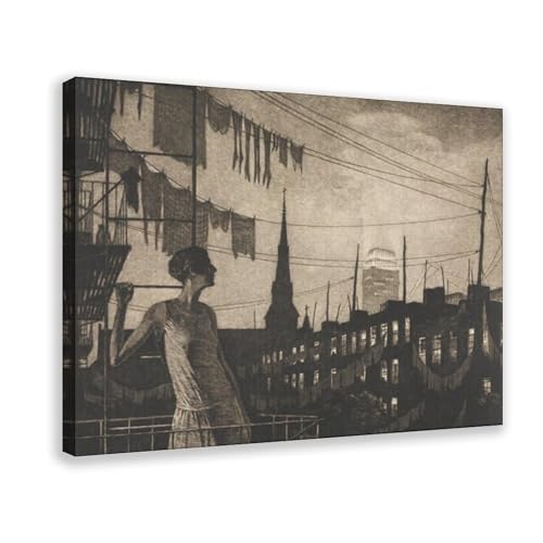 WCYB Martin Lewis impression sur toile mur vide La lueur de la ville