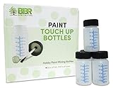 BIBR Specialties Paint Touch Up Bottles With Brush And Mixing Ball - Box Of 50-2 oz/60 ml Capacity - Ideal For Car, Automotive, Model and Hobby Painting - Solvent And Break Resistant HDPE Plastic