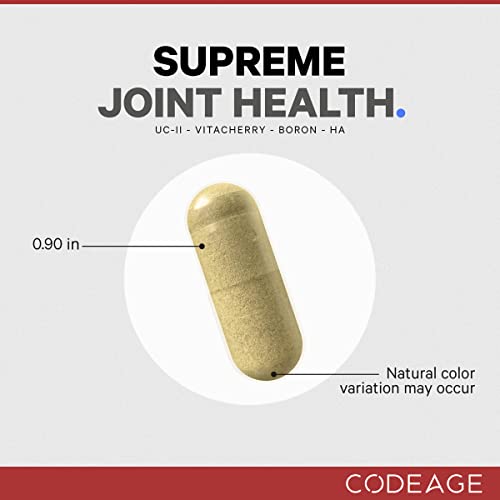 Codeage Supreme Joint Health, Uc-Ii Collagen Capsules Type Ii, Vitacherry Sport Cherries, Boron, Calcium Fructoborate, Hyaluronic Acid, Turmeric, Bromelain & Boswellia Supplement, Non-Gmo, 60 Count #TOP5