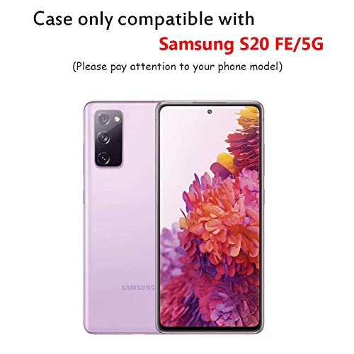 Varikke Samsung S20 Fe Case Wallet, Case For Samsung S20 Fe 5G With Card Holders & Magnetic Detachable Cover & Kickstand & Lanyard Strap Glitter Pu Leather Folio Flip Case For Galaxy S20 Fe, Rose Gold #TOP7