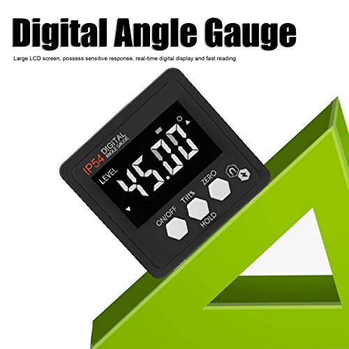 Fdit Digital LCD Winkel LCD für Messungen auf, Digitales Messgerät aus Edelstahl Digitalen Blickwinkeln für Fachleute