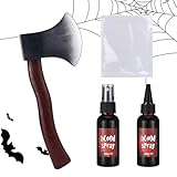 Kunstblut | Halloween Blutspray Gerinnungsgel Set - Grusel-Props Cosplay Zubehör für Körperdekoration Zombie Festival Party Horrorhaus Event