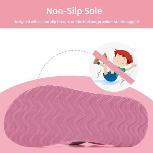 Image of WateLves Girls & Boys Kids Flip Flop summer Slide Sandals Slip on Suitable for Bath Shower Beach pool (Little Kid /Big Kid)