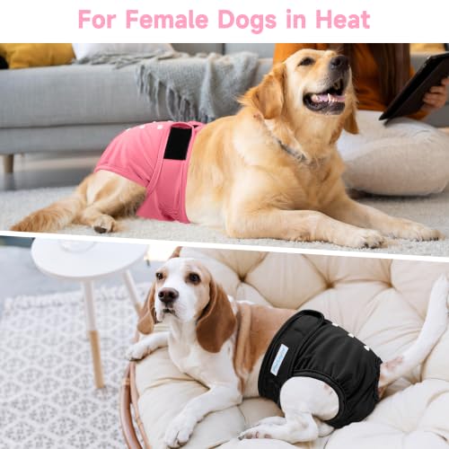 Image of Paw Legend Washable Reusable Female Dog Period Diapers for Heat Doggie Puppy Diapers for Female Dogs (3 Pack,X-Large)
