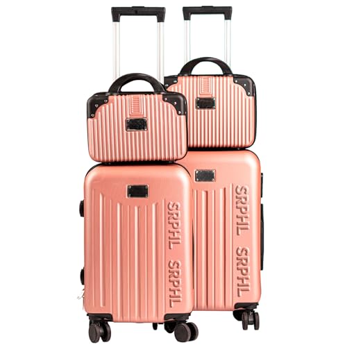 La Mejor Lista de Maletas para viajar - los más vendidos. 47 Set de 4 Maletas de Viaje Rígidas 20” y 18” con 2 Neceseres de 11” – Equipaje Ligero con Ruedas 360° y Candado TSA, Maletas Resistentes de Mano y Cabina Ideales para...