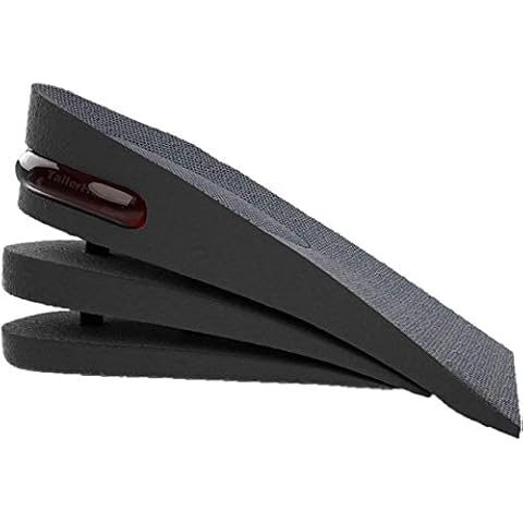 Half 3-Layer Air Height Increase Elevator Shoe Insoles Lift Kit Up 6 cm (2.4") Heel Inserts for Men & Women + Air with Arch support Cover