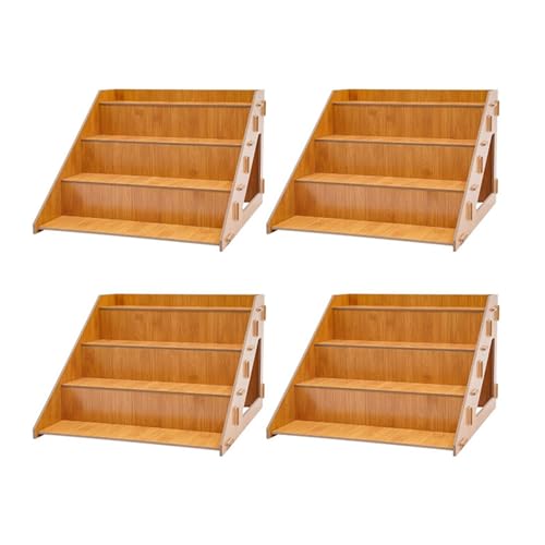 Support de dessert et étagère de rangement multifonction en bois à 4 niveaux - 6