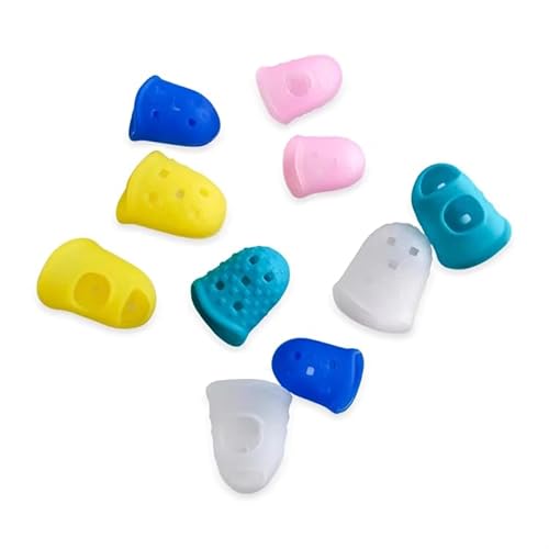 30pcs Guitar Finger Fingertip Protectors, Finger Cots (Blue, Small)