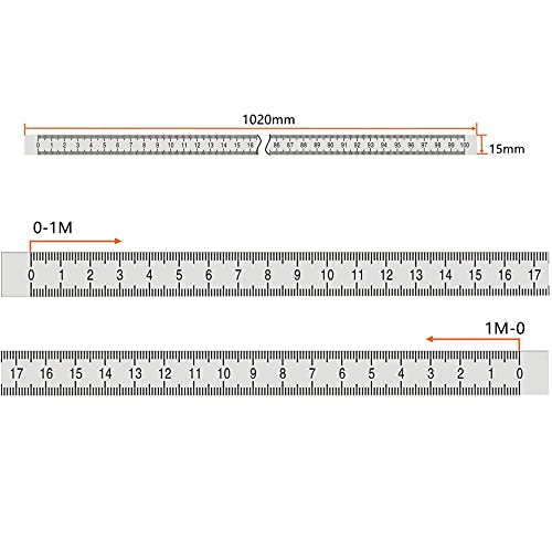 Cinta métrica adhesiva de aleación de aluminio 1m x 15mm miniatura 2