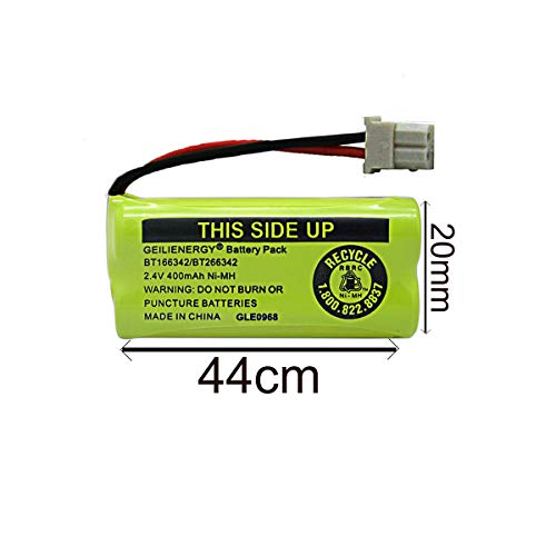 Geilienergy BT183342 BT283342 BT166342 BT266342 BT162342 BT262342 Battery Compatible with VTech CS6114 CS6419 CS6719 at&T EL52300 CL80112 CS6719-2 Cordless Handsets (Pack of 2) - Thumbnail 3