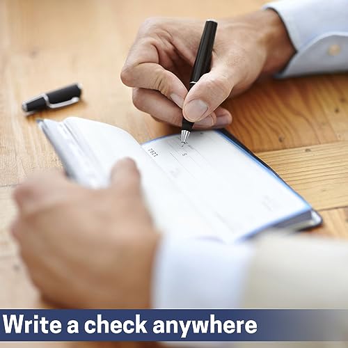 Image of Aurya Leather Checkbook Covers for Personal Checkbook, Checkbook Holder with Free Vinyl Divider, Checkbook Cover for Duplicate Checks for Men and Women