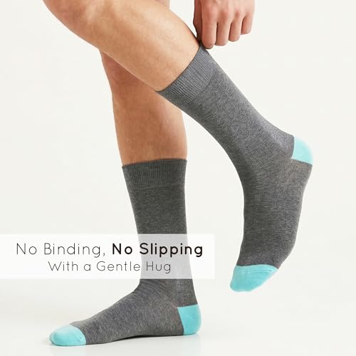 Image of Mysocks Crew Socks for Women Men Colorful Seamless Toe Soft Cotton Dress Socks