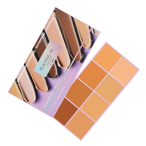 Cream Concealer Palette, Waterproof Balm Aid, 8 Color Coverage Kit with Safety, Face Makeup Cosmetic Tool with Comfort, Modern Beauty Design Style, Accessory...