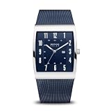 Bering Solar Men's Watch Polished Silver Blue 16433-307