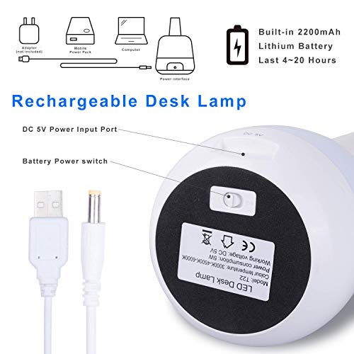 YOUKOYI LED Schreibtischlampe Kinder LED Lernlampe mit Schreibstifthalter Augenpflege Tischlampe dimmbar… – Bild 6